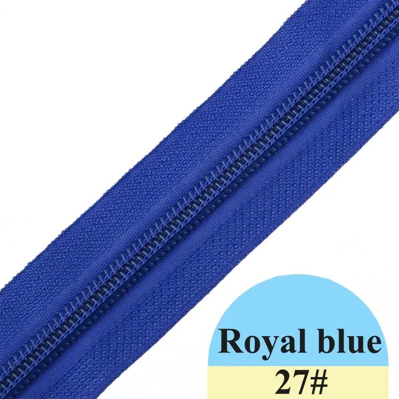 Royal blue Meetee 5# разъемная застежка-молния 5/10 метров застежка-молния нейлона+ тянуть ползунки для домашнего текстиля багаж для одежды сумки Стёганое одеяло чехол на молнии Швейные аксессуары AP672 - Цвет: Royal blue