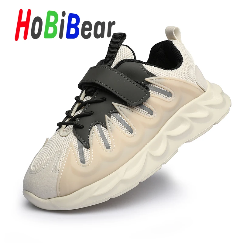HOBIBEAR/Повседневные кроссовки для мальчиков; дышащая детская спортивная обувь для бега; дизайнерские детские кроссовки для мальчиков; брендовая модная детская обувь