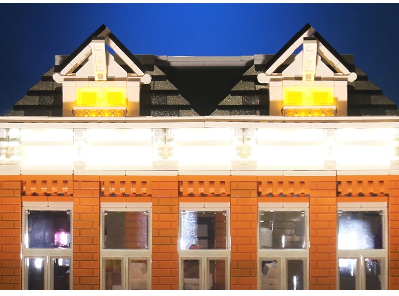 City Street Series MOC Creator Expert Crystal House Compatible with Lepining Bricks Model Building Blocks Toys For Children Gift