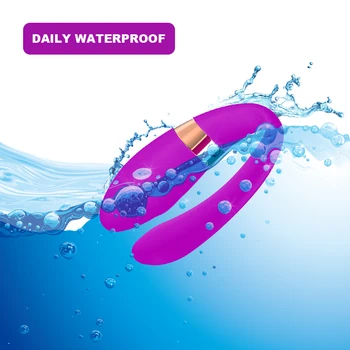 U-Shape Mini Couples Pleasure Toys Anal G spot Vibrator for Women & Men Waterproof Sexy Toys for Couple Flirting Bullet Portable 6