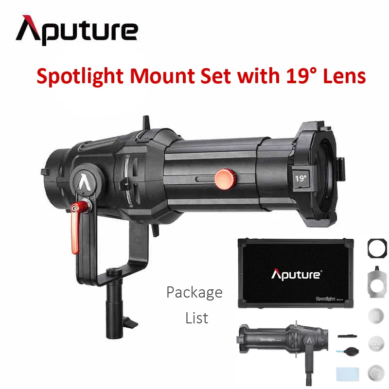 

Aputure Spotlight Mount Set with 19° Lens Bowens Mount for Light Storm LC 120d II, 120DLED Video Light Studio Light for youtube