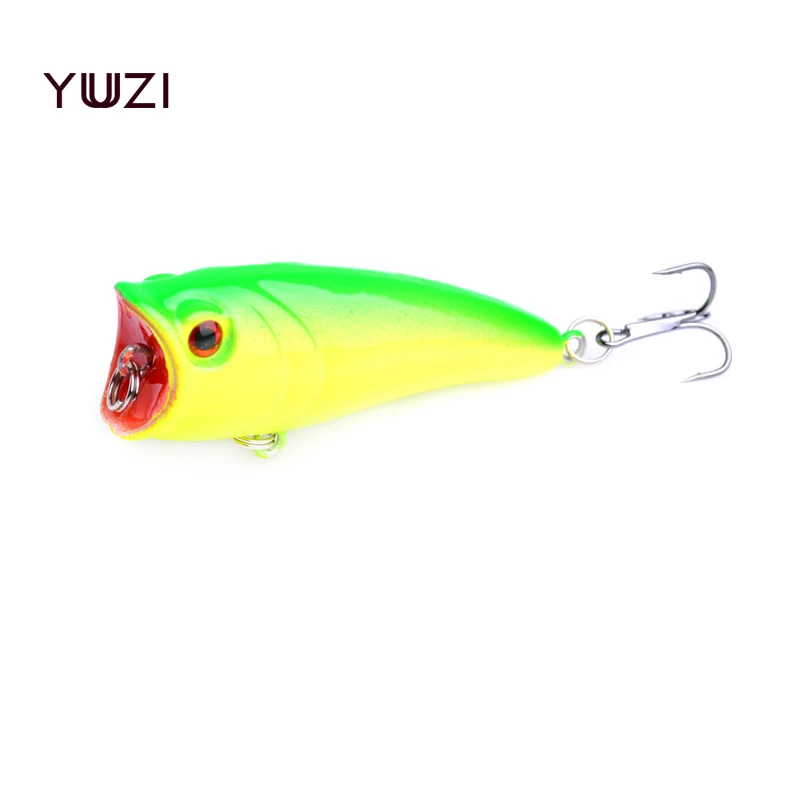  YUZI 1Pcs 5.7cm 6.9g Top water Fishing Lures Popper Lure Crankbait Minnow Hooks 8# Swimming Crank B