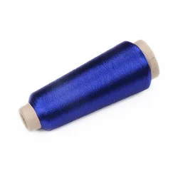 Premium Gold and Silver Metallic Embroidery Thread for DIY and Cross Stitch Projects (Royal Blue)