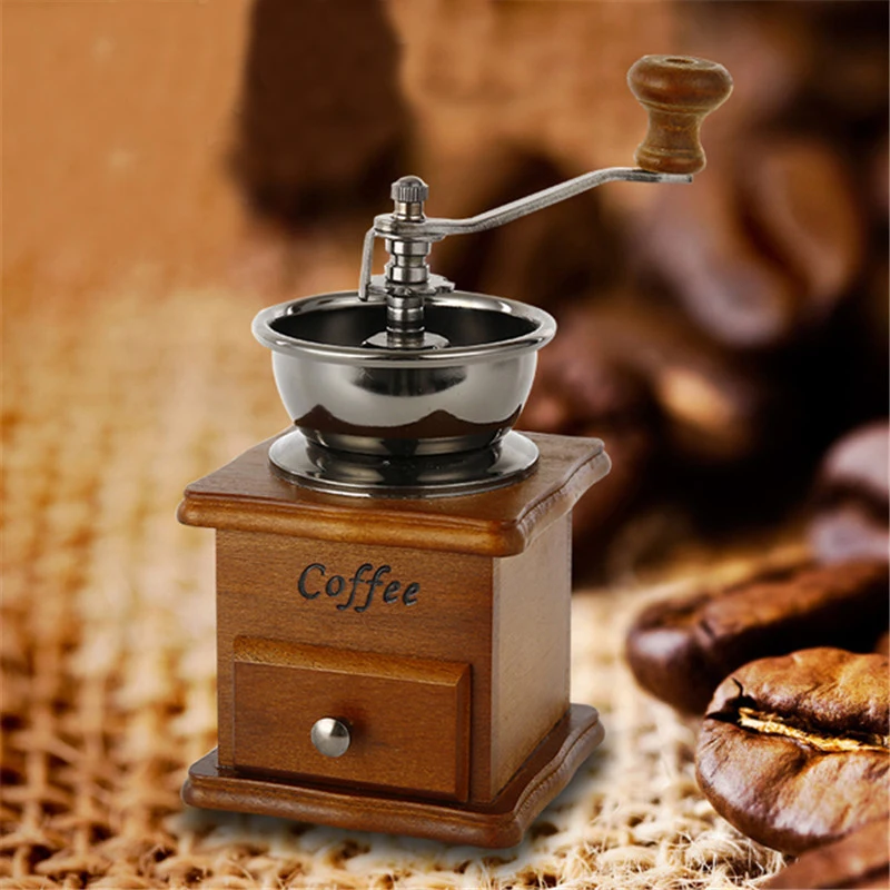 Retro Manual Coffee Grinder Spice Grinder Coffee Machine Home Decoration Accessories Hand Mill For Coffee Beans Kitchen Tools