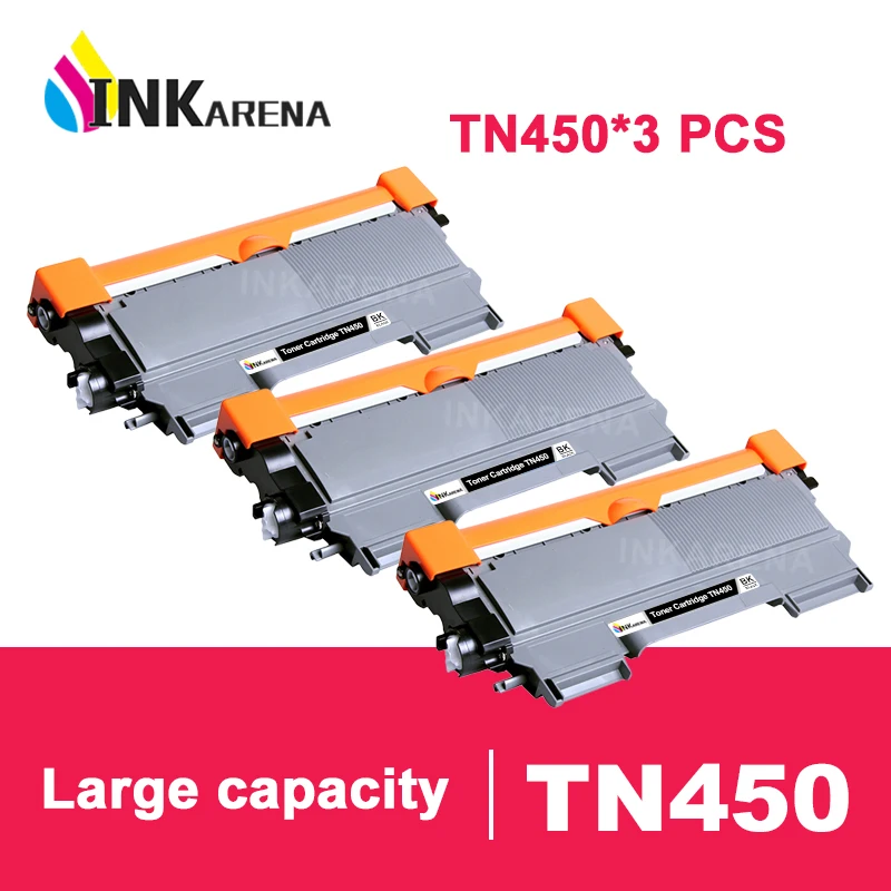 INKARENA 3PCS Compatible Toner Cartridge For Brother TN-450 TN450 TN2220 TN2250 TN2275 TN2280 MFC 7360 7362 7460 7470 7860 7290 |