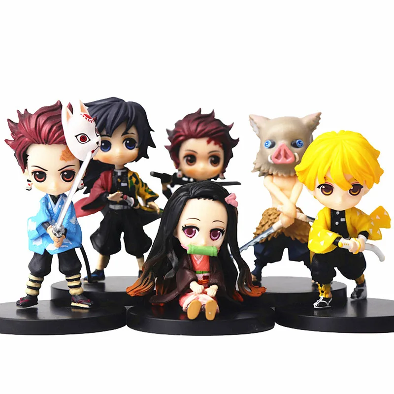 

7cm Anime Demon Slayer Kamado Tanjirou Figure Kimetsu No Yaiba Nezuko Action Figures Agatsuma Zenitsu Figurine Inosuke Model Toy