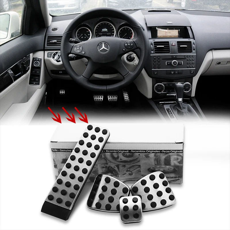 Для Mercedes Benz W222 R172 R231 W204 X204 W218 C E S GLK SLK AMG MT механические Нескользящие педали для ног накладка на педаль тормоза