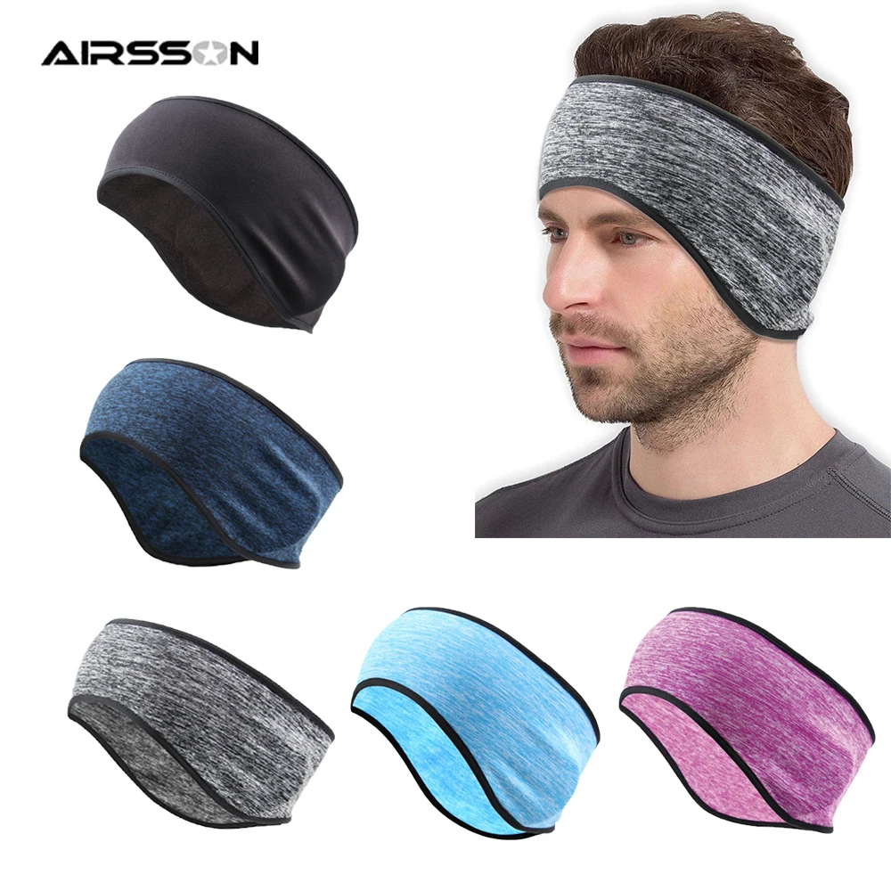 Зимняя уличная повязка на голову для велоспорта, теплые флисовые наушники для мужчин и женщин, лыжная ветрозащитная Кепка, Защитная повязка на голову для фитнеса, велосипедная повязка на голову