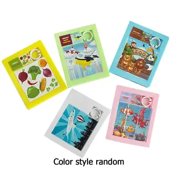 

Kids Educational Toy Exercise Practical Ability Color Cognition Cartoon Sliding 9 Grid Jigsaw DIY Dimensional Moving Puzzle