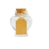 Pieces Heart Shaped Small Glass jars with Cork Lids, Glass Favor Jars for Wedding Decoration, DIY, Home, Party Favors 2