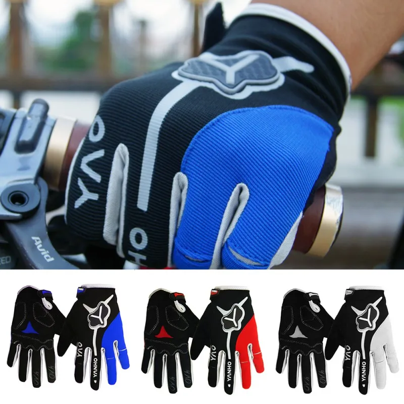 Fiber mesh fabric Full Finger Wind resistance Bicycle Gloves Anti-Slip Bike Cycling Riding Gloves for Women& Men for Skiing Bik