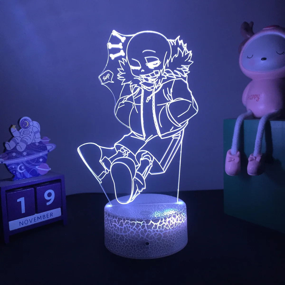 holiday nights of lights Hot Game Undertale LED Table Lamp Figure Sans And Frisk 3D night light for Bedroom Decoration xmas gift anime lamp 3d night light Night Lights