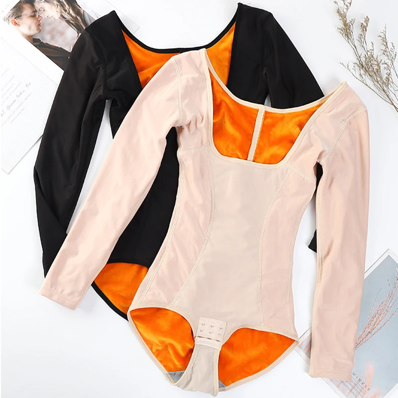 Women Shaper Thermal Bodysuit Waist Slimming Butt Lifter Body Shaper Belly Flat Compression Underwear Keep Warm