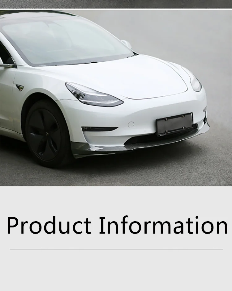 Подходит для Tesla model3 карбоновый передний бампер для губ и установка небольших корпусов