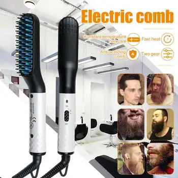 

Hair Straightening Irons Beard Grooming kit Boy Multifunctional Men Beard Straightener Styling Multifunctional Hair Comb Brush