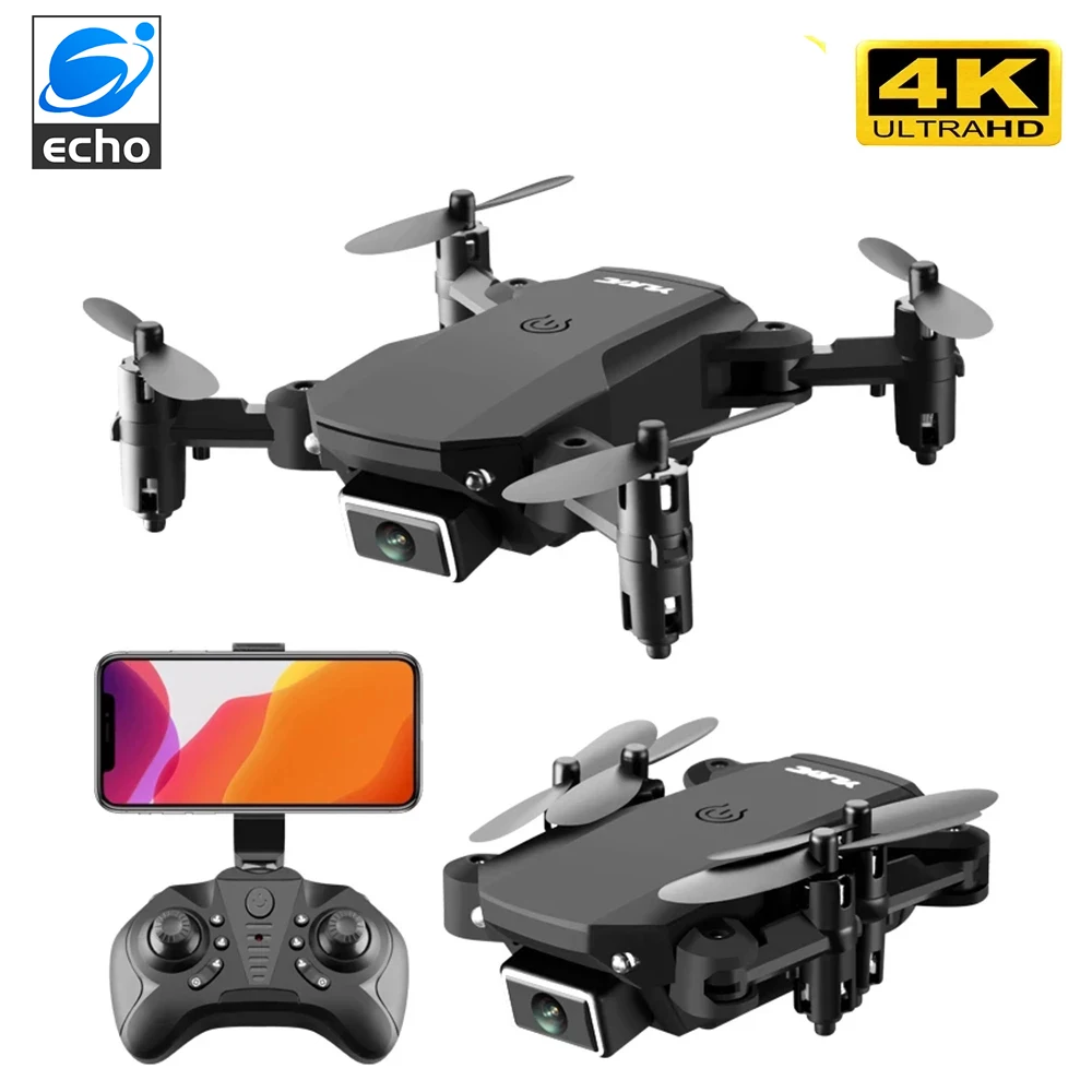 Echo-Dron S66 con WiFi, Fpv, 4K, HD, cámara de presión de aire, mantenimiento de altitud, batería de 15 minutos, juguete plegable Quadcopter