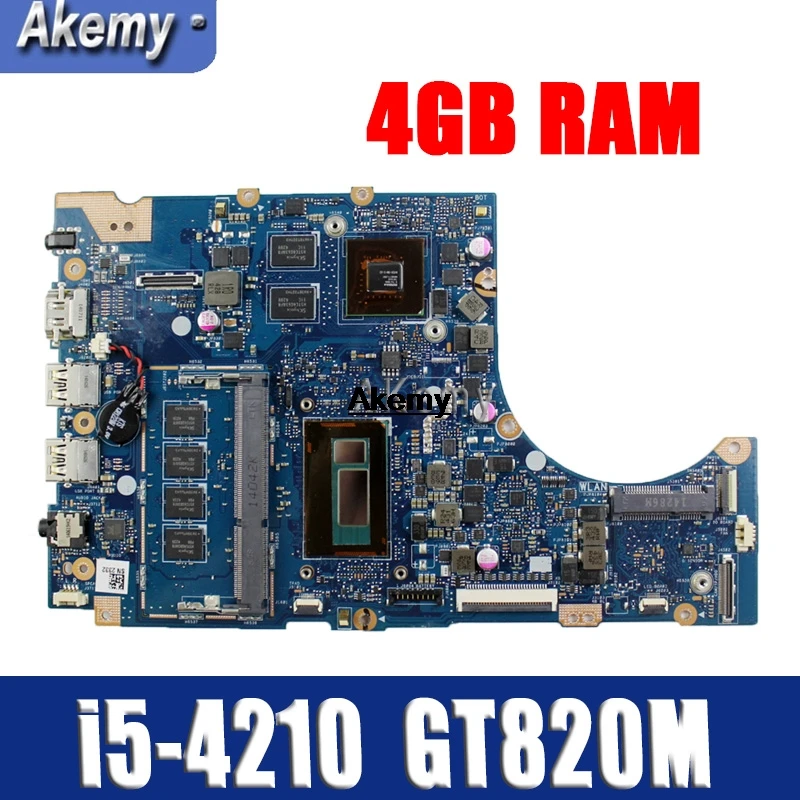 TP300LD GT820M/2G i5-4210CPU 4 Гб Оперативная память Материнская плата Asus TP300LA Q302LA Q302L TP300 TP300L TP300LJ Материнская плата ноутбука тестирование