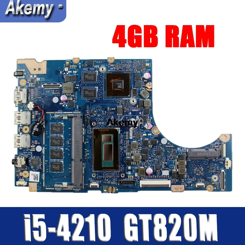  TP300LD GT820M/2G i5-4210CPU 4GB RAM Mainboard For ASUS TP300LA Q302LA Q302L TP300 TP300L TP300LJ L
