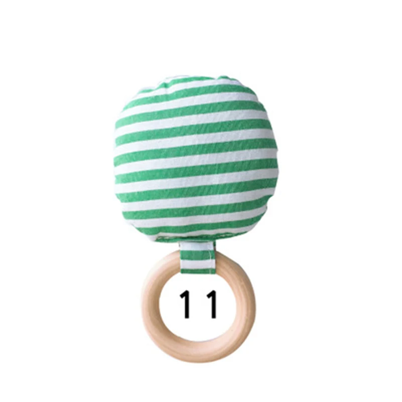 Round 11 Детские деревянные Прорезыватели из дерева Hemu, DIY, мультяшное кольцо, ожерелье, прорезыватель, прекрасная безопасная, из дерева, хлопок, натуральный круг, для младенцев, сенсорные игрушки - Цвет: Round 11
