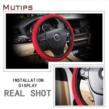 

Mutips steering wheel cover breathability car-styling center console Skidproof steer wheels texture soft universal accessories