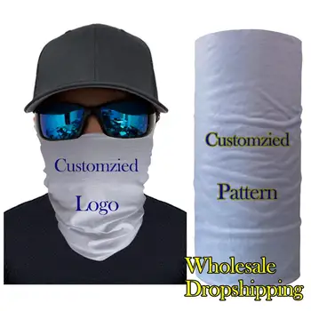 

Custom Logo Image Print Men Women Scarf Warmer Windproof Neck Seamless Balaclava Magic Scarf Headwear Bandanas Dust Face Scarves