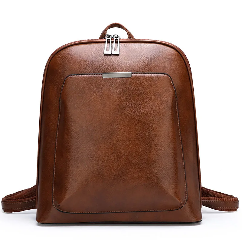 Llightbrown Sac A Dos школьные сумки, рюкзак для женщин, кожаные рюкзаки для девушек, женские дорожные сумки на плечо, Женские повседневные Рюкзаки Mochilas - Цвет: Llightbrown