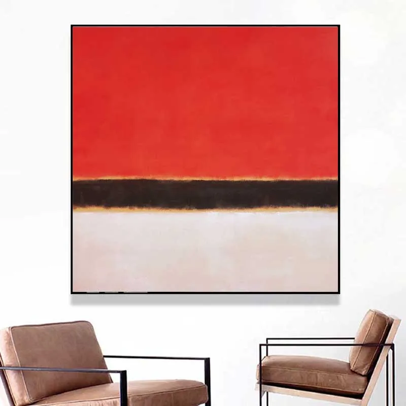 Marker Rothkoes Red White Black Canvas Painting Print Living Room Home Decor Modern Wall Art Oil Painting Poster Salon Pictures