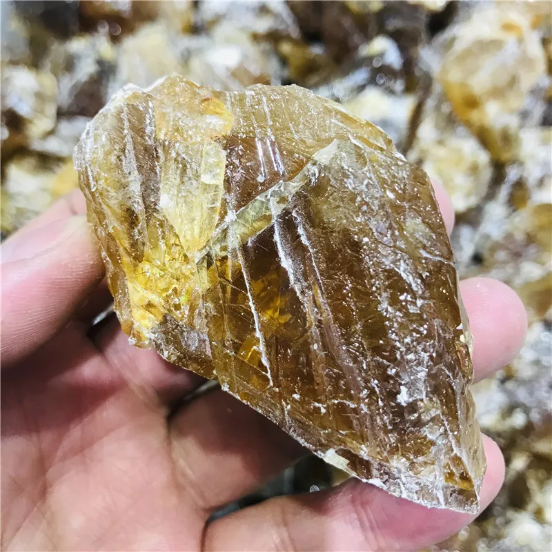 Хит продаж! Помощник естественной желтый кальцит необработанный камень