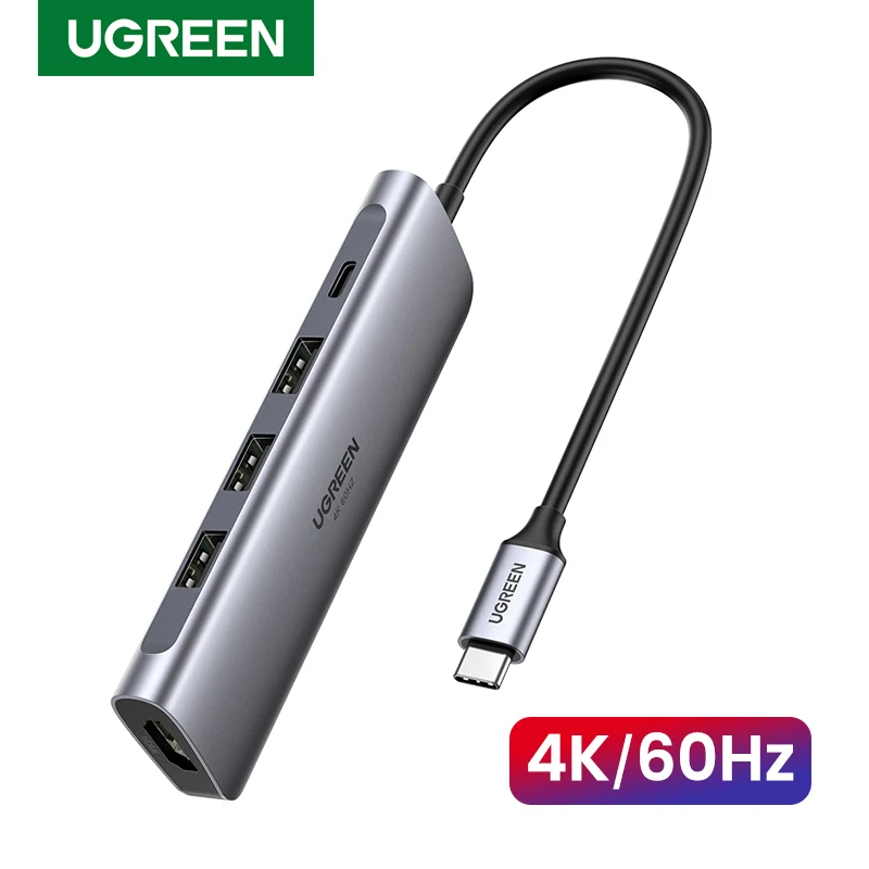 Usb хаб Ugreen 4K 60Hz с type C для мульти usb 3 0 HDMI адаптер iPad Pro 2018 MacBook USB 1 разветвитель порт