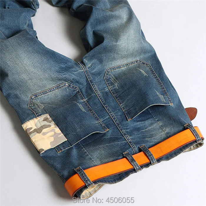 Черные джинсы мужские синие джинсы потертые мужские спортивные штаны хип-хоп шаровары Стрейчевые мужские брюки для подростков размера плюс 42 44 46 48