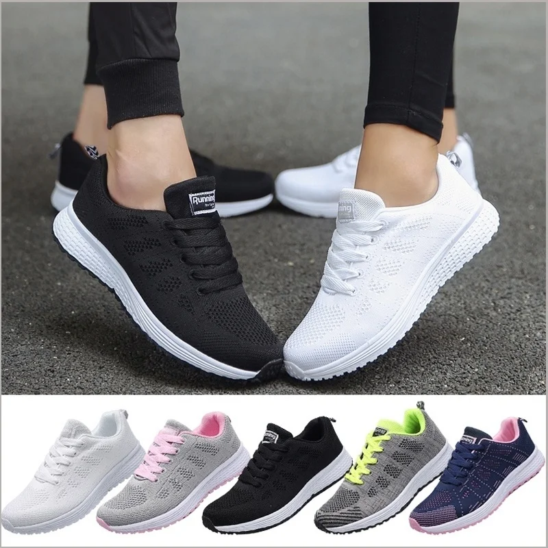 Vulcanize Shoes Trainers Sneakers Black Basket Fashion White Breathable Casual Women