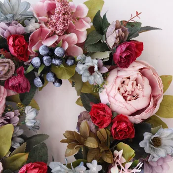 

Front door Artificial Peony Wreath Window Wall Home decoration Wedding