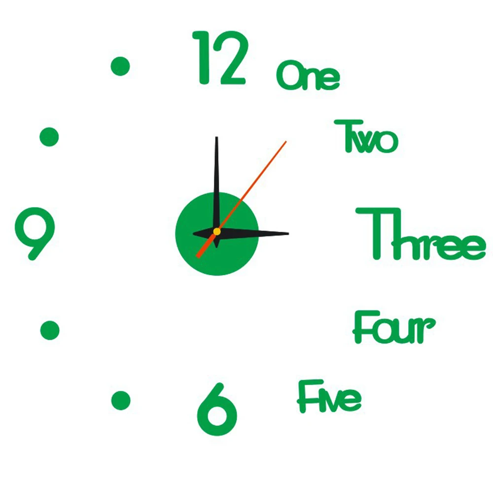 2020 DIY digital Wall Clock 3D Wall Sticker Modern Design Silent Clock Home Decor Living Room Quartz Needle Rel&oacute;gio de parede 16