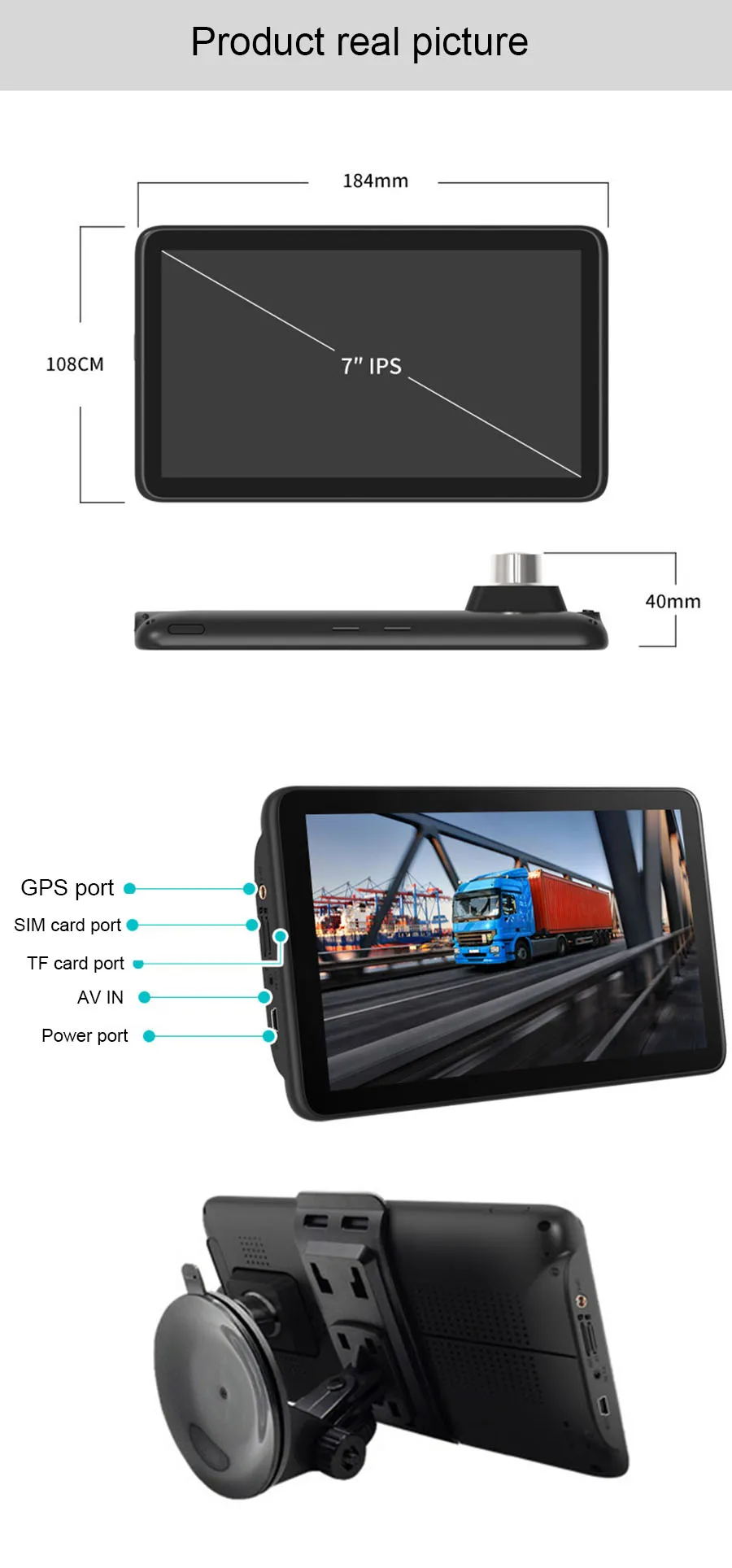 best gps for car 7 Inch GPS Navigation ADAS 4G Android 8.1 Video Recorder FHD 1080p APP remote monitoring  Dual Lens 2GB+32GB Dash Camera Car DVR garmin gps for cars
