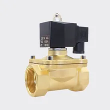 IP65 водонепроницаемый электромагнитный клапан медь нормально закрытый газ/масло/вода клапан AC220V DC12V DC24V, G1/" G3/4" G" G1-1/4" G1-1/2"