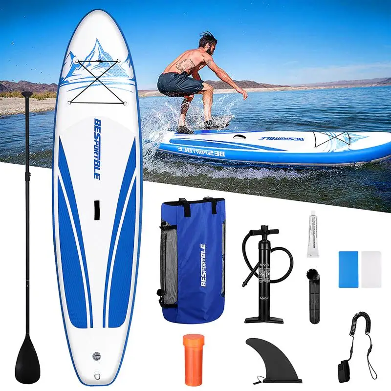 2021 NEW surfboard 304*76*15cm BESPORTBLE Paddle Board Premium Inflatable Paddle Board Stand up Paddle Board Waterproof Backpack