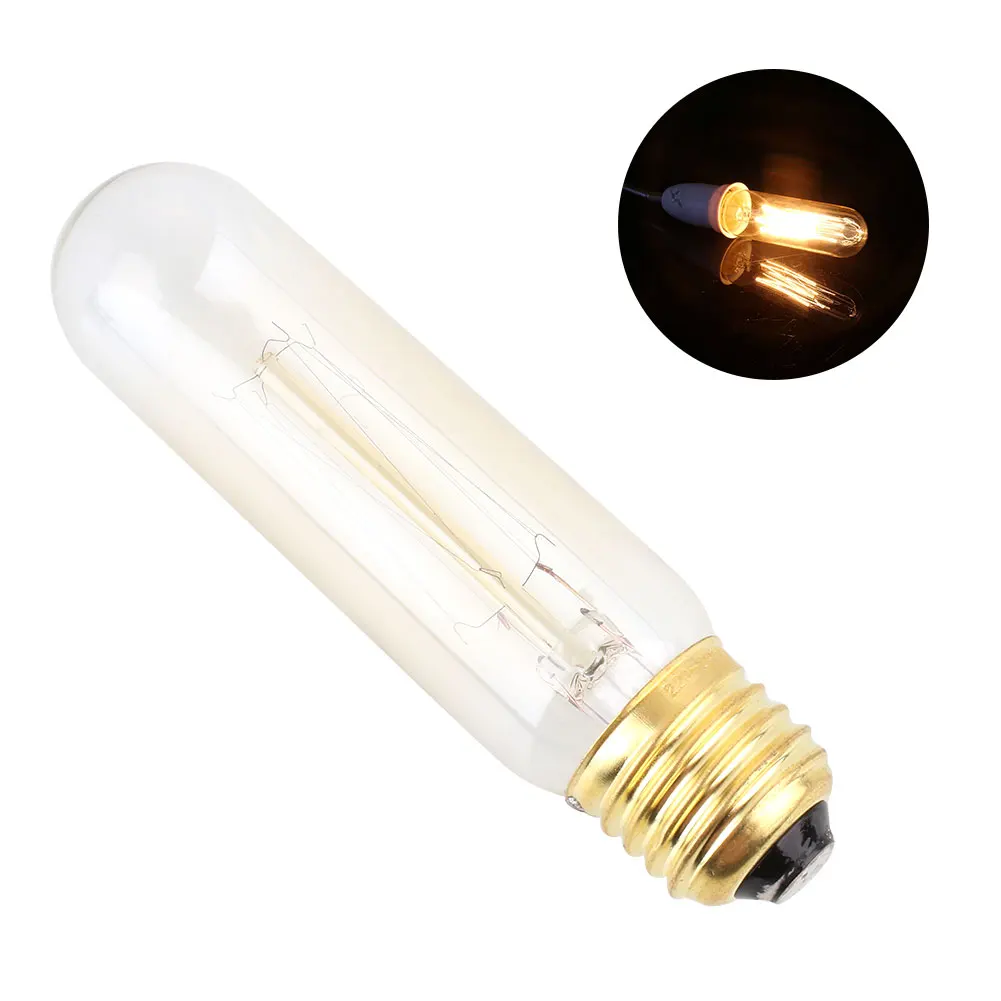 Многоцелевой E27 40W Ретро Вольфрамовая Лампа накаливания T10 AC220-240V Droplight