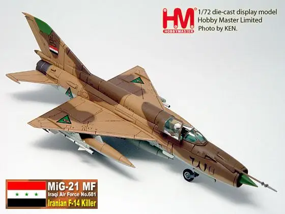 HOBBY MASTER MiG-21 MF ВВС Ираки нет 681 F-14 убийца 1/72 литья под давлением модель самолета Ограниченная серия