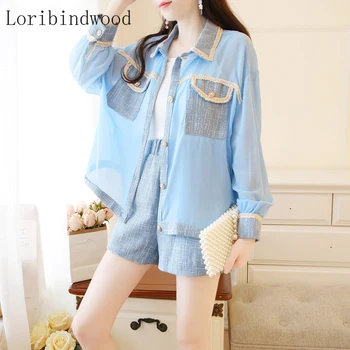 

2020 Spring and Autumn Graceful Suit Jacket Jacket Sweet Cardigan + Temperament Shorts Two-Piece Set