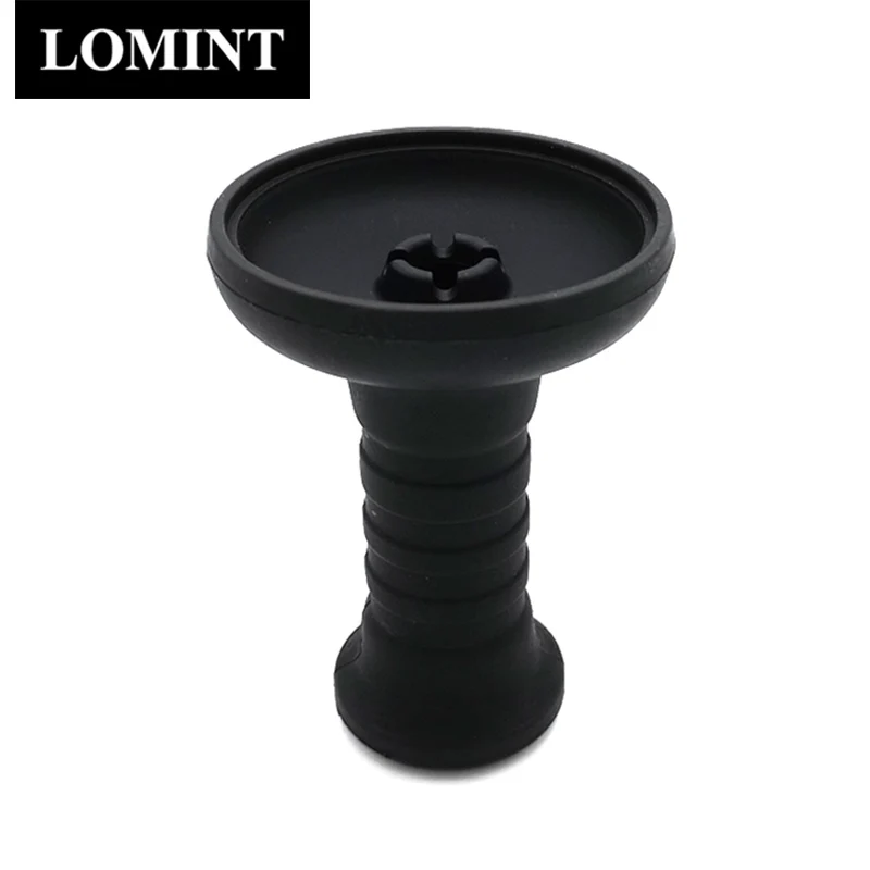 Shisha Tobacco Bowl Narguile-Accessories Silicone Hookah LOMINT Black LM-281 1-Hole Large