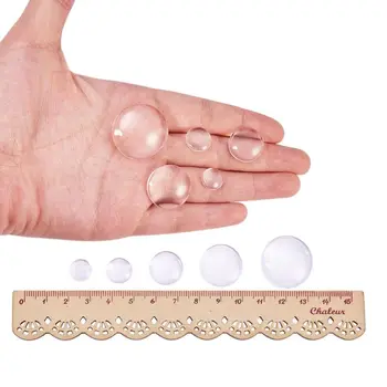 

About 50 Pcs Transparent Glass Dome Cabochon for Pendant Craft Jewelry Making 40JF