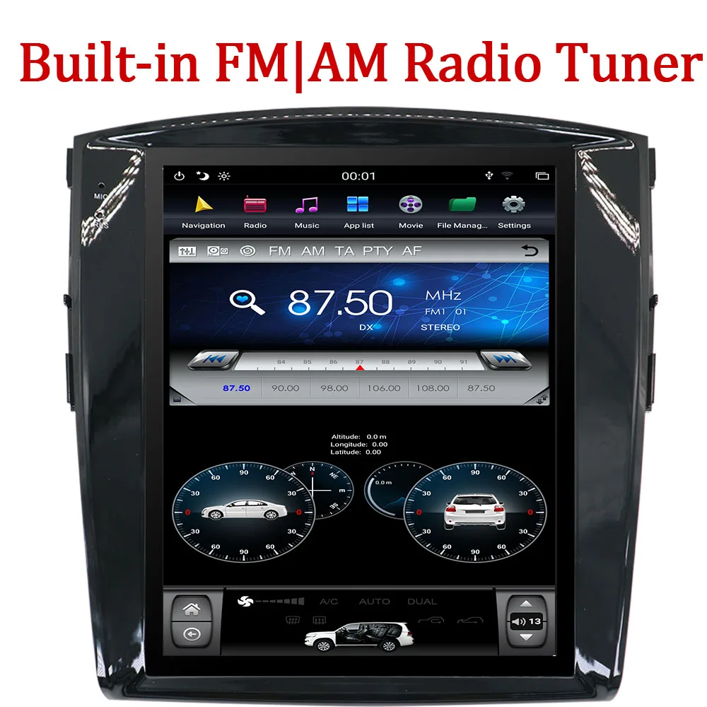Автомобильный мультимедийный GPS навигатор YAZH Android 9 0 для Mitsubishi Pajero V93 V94 V40 2008 2019 с 12