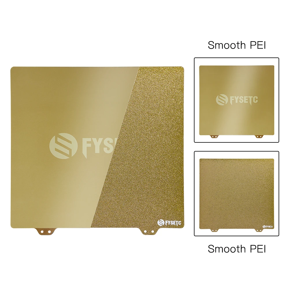 Fysetc Janusbps Dupla Face Pei Primavera Folha de Aço Texturizado e Suave 355x355 mm para Voron 2.4 Cama Quente - Imagem 2