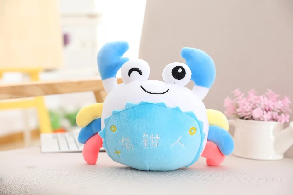 1 шт. моделирование Краб плюшевая игрушка Мягкий Мультфильм Креативный Краб чучело животных Куклы Игрушки для украшения дома диван подушка ребенок подарок на день рождения