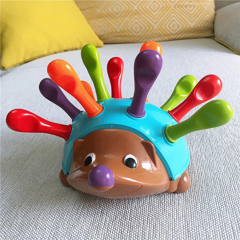 Juguete educativo para bebés de 12 a 24 meses, juguete educativo para apilar erizos, Montessori, interactivo