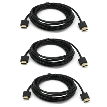 

3Pcs 1.8M 6FT Ultra Slim Thin HDMI 1.4 Cable for BLURAY HDTV LCD HD TV 1080P 5X