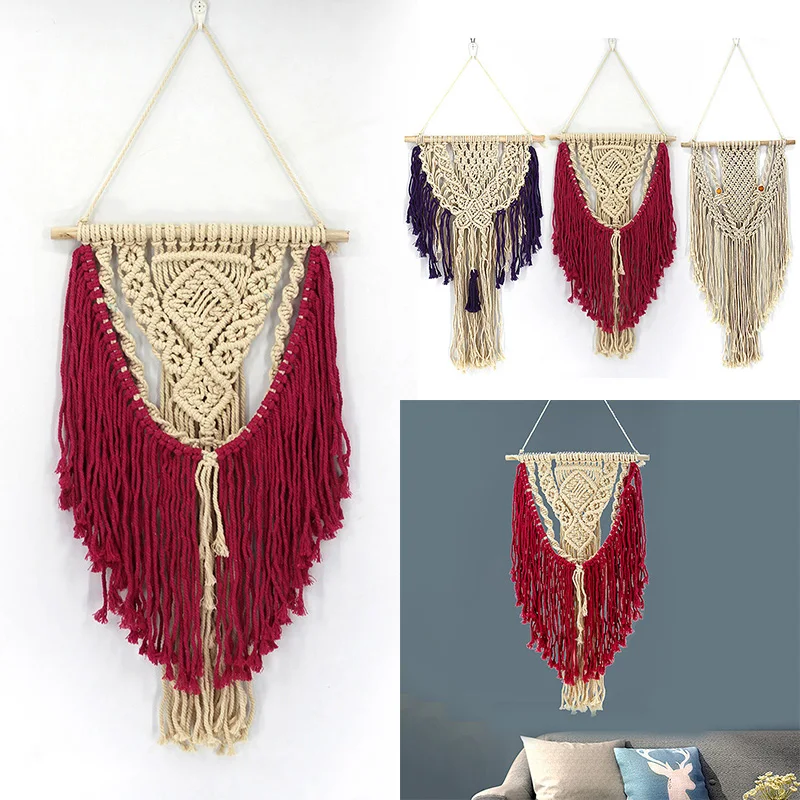 

Macrame Woven Wall Hanging Boho Chic Home Geometric Art Decor Beautiful Apartment Dorm Room home shop hotel Decoration