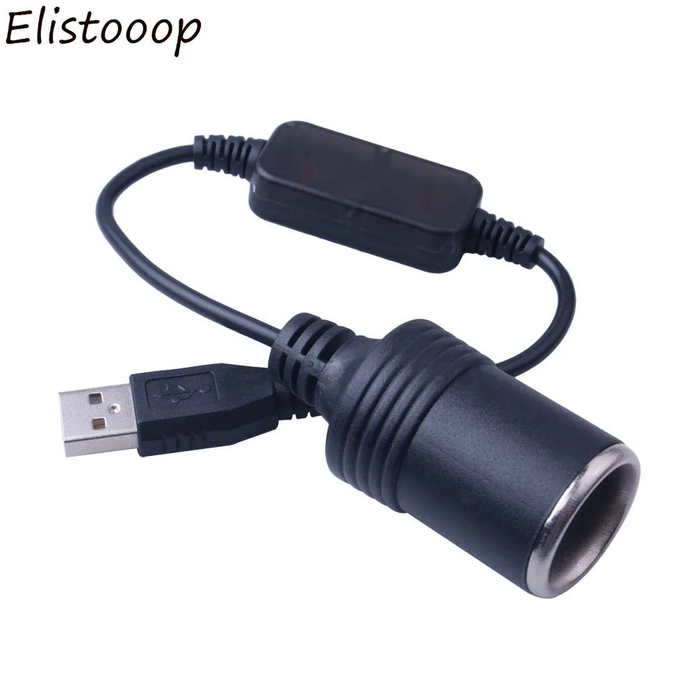 USB к прикуривателю 5 в 2A USB мужчина к гнезду 12 В 8 Вт адаптер прикуривателя конвертер