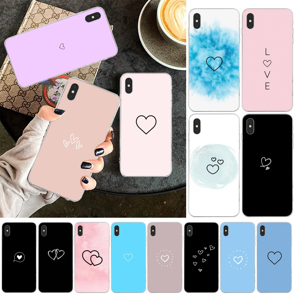 

Viviana Love Heart Candy Soft Silicone TPU Phone Cover for iPhone 11 pro XS MAX 8 7 6 6S Plus X 5 5S SE XR cover