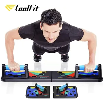 

CoolFit 9 in 1 Push Up Rack Board Men Women Fitness Exercise Push-up Stands Body Building Training System Home Gym Fitness